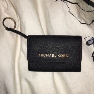 Michael Kors black wallet with keychain